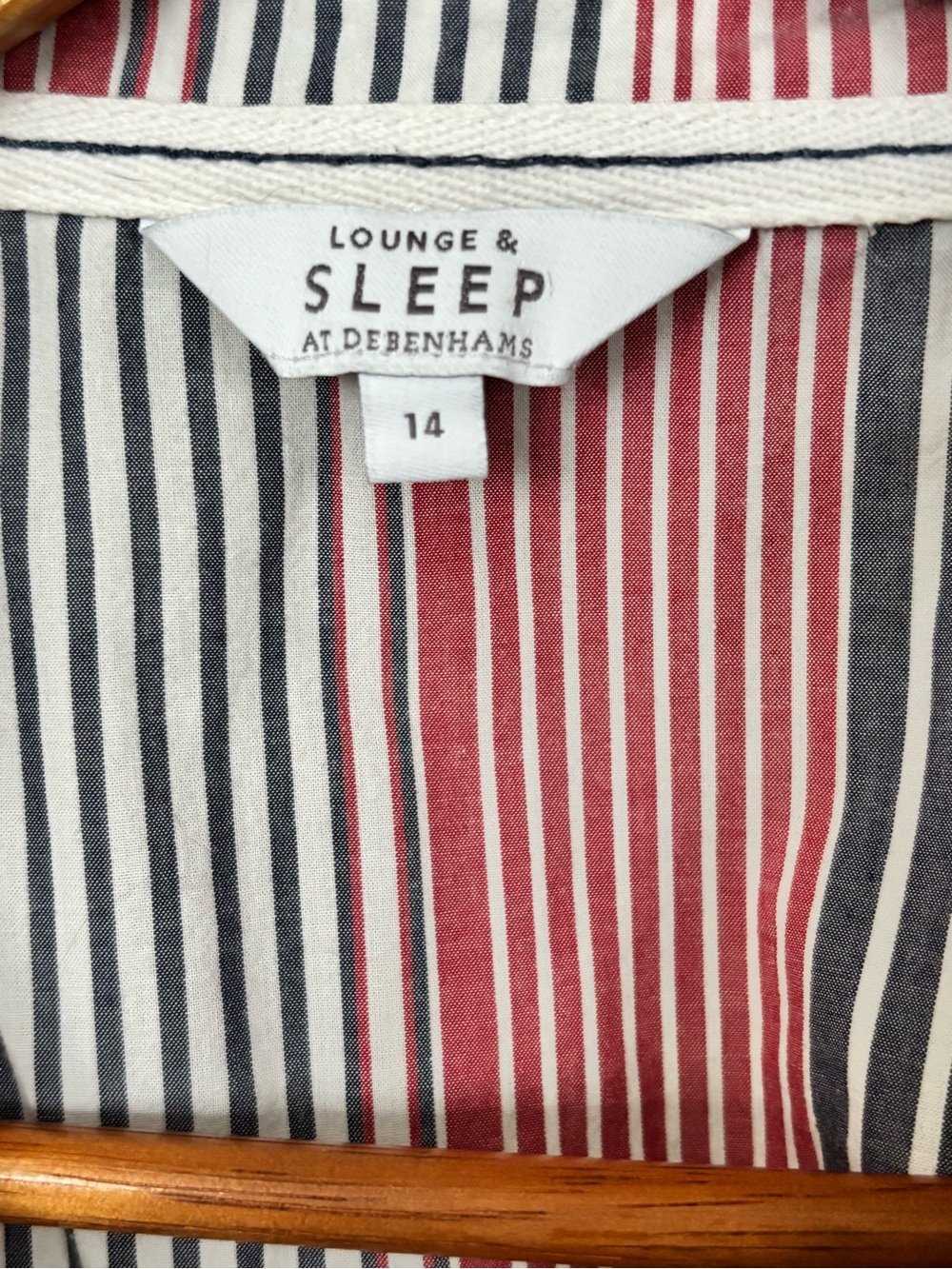 Debenhams Lounge & Sleep 100% Cotton Striped Pyjama Set - Size UK 14 / US 10 / L - Picture 4 of 10